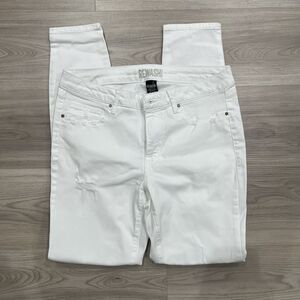 ReWash Junior SZ 9/29 Skinny Jeans Mid-Rise Stretch Pockets Zip-Fly White Womens